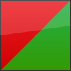 red and green traffic wands